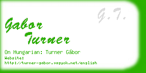 gabor turner business card